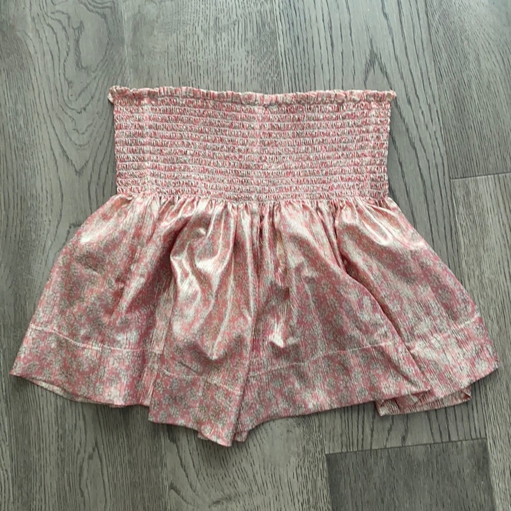 Koch metallic rose gold shorts